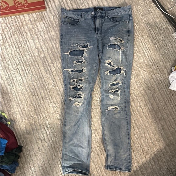 PacSun Light Blue Stacked Skinny Jeans - Picture 1 of 3
